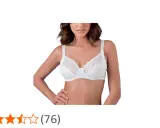Reggiseno bianco con pizzo, coppa C, per un look elegante e confortevole.