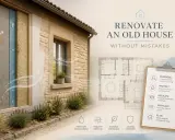 Strat d'isolation visible sur un mur de pierre, illustrant comment restaurer une maison ancienne pour une meilleure efficacité.