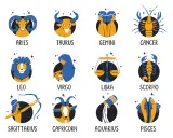 Zodiak: Baran, Byk, Bliźnięta, Rak, Lew, Panna, Waga, Skorpion, Strzelec, Koziorożec (po angielsku Capricorn), Wodnik, Ryby.