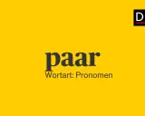 Duden zeigt das Wort "paar" als Pronomen. Ein paar Freunde treffen sich.