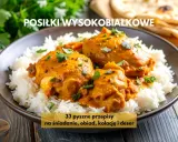 Pyszne danie z kurczaka w sosie curry z ryżem, idealne do diety wysokobiałkowej. Przepisy na śniadanie, obiad i kolację.