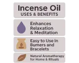 Huile essentielle encens : améliore relaxation, méditation, facile à utiliser en diffuseurs et bracelets, aromathérapie naturelle pour la maison et rituels.