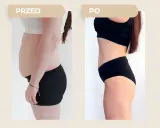 Przed i po metamorfozie: widoczna zmiana sylwetki, która pokazuje, jak schudnąć 5 kg.