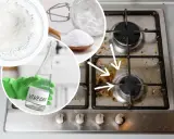 Jak wyczyścić kuchenkę gazową? Soda oczyszczona i ocet to domowe sposoby na pozbycie się tłuszczu i brudu.