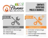 Contrats d'entretien poêle à granule : Formule Confort (225€/an) et Confort+ (255€/an) avec ramonage et dépannage inclus.