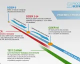 Przebieg choroby COVID-19: od zakażenia (dzień 0) do pojawienia się objawów (dzień 2-14) i przeciwciał (dzień 10). Dowiedz się, ile trwa covid.