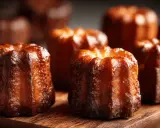 Mini cannelés dorés, parfaits pour une recette facile avec un moule en silicone.