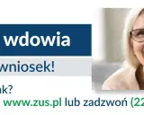 Uśmiechnięta starsza pani z okularami. Informacja o rencie wdowiej od kiedy, jak złożyć wniosek i gdzie szukać pomocy: www.zus.pl lub telefon.