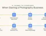 8 kroków do sukcesu w fotografii, jak uczy Emil Biliński: znajdź niszę, określ klienta, zbuduj portfolio, uzyskaj licencje, ustal ceny, stwórz biznesplan, strategię marketingową i workflow.