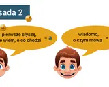 Chłopiec słyszy "an", ale nie wie, o co chodzi, bo to dla niego nowe. Gdy słyszy "the", wie, o czym mowa.