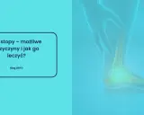 Ból stopy może być spowodowany problemami ze ścięgnami. Grafika przedstawia anatomię stopy z zaznaczonymi obszarami bólu.