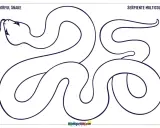 Serpiente para colorear, ideal como fichas para niños de 7 a 8 años para imprimir. ¡A crear un arcoíris!