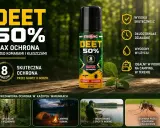 Spray DEET 50% to max ochrona przed komarami i kleszczami, działający do 8 godzin. Idealny na wycieczki, camping i wędkowanie.