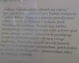 Cytaty z Traktatu o łuskaniu fasoli Wiesława Myśliwskiego, porównane do dzieła Czesława Miłosza.