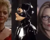 Michelle Pfeiffer i tre ikoniska roller: som en elegant dam, som den legendariska Catwoman och som en kvinna med glasögon. Filmer med Michelle Pfeiffer.