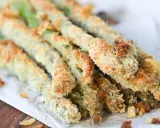 Espárragos verdes crujientes empanados, perfectos para tus recetas de esparragos verdes.