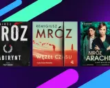 Okładki książek i audiobooków Remigiusza Mroza: "Labirynt", "Węzeł czasu" i "Arachnia". Czy to najlepsza książka Mroza?