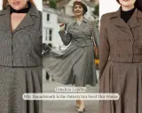 Houndstooth suits are trending patterns for a timeless London winter look.