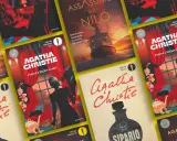 Copertine di alcuni dei 10 migliori libri di Agatha Christie, tra cui "Assassinio sul Nilo" e "Poirot a Styles Court".