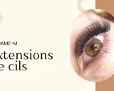 Un œil avec des extensions de cils volumineuses, offrant un regard intense. Une alternative au mascara semi-permanent pour un effet longue durée.