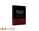 La trilogia "Cinquanta sfumature di grigio" in edizione speciale, con copertina nera e dettagli in pizzo rosso.