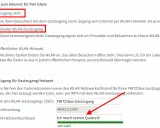 Konfiguration eines privaten WLAN-Gastzugangs. Nachteile: schwache Passwörter wie "ich mach keinen Quatsch!" sind unsicher.