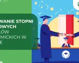Nadawanie stopni naukowych kolejność: dyplom wręczany absolwentom w togach, symbol akademickiego sukcesu.
