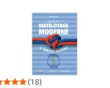 Couverture du livre "Matelotage Moderne & noeuds marins", montrant des cordages bleus et rouges noués.