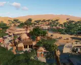 Wirtualne safari z żyrafami i słoniami, budynki w afrykańskim stylu. Idealne dla graczy, którzy sprawdzają planet zoo wymagania.