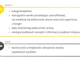 Zalety i wady narzędzia do analizy ruchu organicznego z Google. Wymaga umiejętności interpretacji danych, ale oferuje darmowe, wiarygodne wyniki.