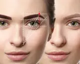 Test de quelle forme de sourcil, avec des lignes guidant la mesure parfaite pour un regard sublimé.