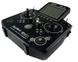 Jeti RC Computer Radio Control System, Modell DS-14, Duplex 2.4EX, mit Telemetriedisplay und Joysticks.