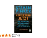 Buchcover "Aufklärung Jetzt" von Steven Pinker. Eine Verteidigung der Ideen der Aufklärung für Vernunft, Wissenschaft und Fortschritt.