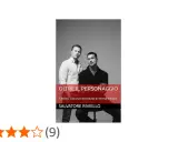 Copertina di "Oltre il Personaggio", un libro su Fabrizio Corona, con due uomini. Valutazione 4,1 stelle.