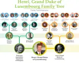 Henri, Grand Duke of Luxembourg, är en del av en släktträd-infografik som visar hans förfäder.