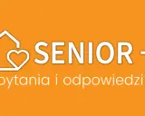 Logo programu Senior Plus: dom z sercem i napis "pytania i odpowiedzi". Dowiedz się, na czym polega program Senior Plus.