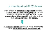 Il Sé è composto da diverse parti, a volte in conflitto, ma che formano un'unità. La diffusione di identità è influenzata dal contesto sociale.