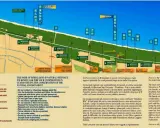Mappa del parco di Rimigliano con ingressi numerati, servizi, sentieri e aree naturali.