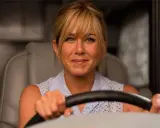 Jennifer Aniston bakom ratten, en scen från en av hennes filmer.