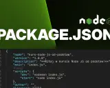 Plik package.json z kursu Node.js. Użyj `npm init` do stworzenia własnego.