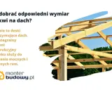Drewniana konstrukcja dachu z widocznym rozstawem krokwi, tworząca sztywne ramy budynku.