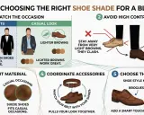 Guide to choosing brown shoes for a black suit. Dark brown shoes like espresso add elegance. Avoid very light browns.
