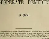 Titolo "Desperate Remedies" di Thomas Hardy, un romanzo che esplora le complessità della natura umana.