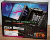 Pudełko płyty głównej MSI MAG X870E CARBON WIFI, gotowej na procesory AMD RYZEN™ 9000, idealne dla entuzjastów komputerów z procesorami Ryzen 3000.