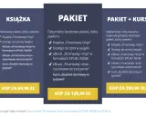 Oferta wydania książki "Finansowy ninja" w trzech wariantach: sama książka, pakiet z eBookiem i kursem.