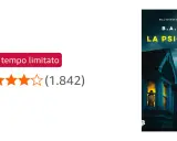 Copertina del libro "La Psicologa" di B.A. Paris, con una casa e una figura misteriosa alla finestra. La trama suggerisce segreti pericolosi. Valutazione 4.0/5.