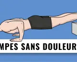 Un homme fait des pompes surélevées, les pieds sur un bloc. Apprenez comment faire des pompes sans douleur pour un entraînement efficace.