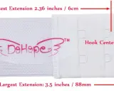 Estensore bianco per reggiseno, utile per sapere come allargare reggiseno. Misura da 6 a 8,8 cm.