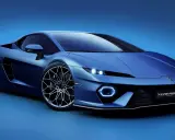 Niebieskie Lamborghini Temerario na tle. Zastanawiasz się, ile kosztuje Lamborghini? Ten model to marzenie!