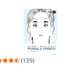 Copertina di "Poema a fumetti" di Dino Buzzati, con un volto femminile stilizzato e occhi multipli.